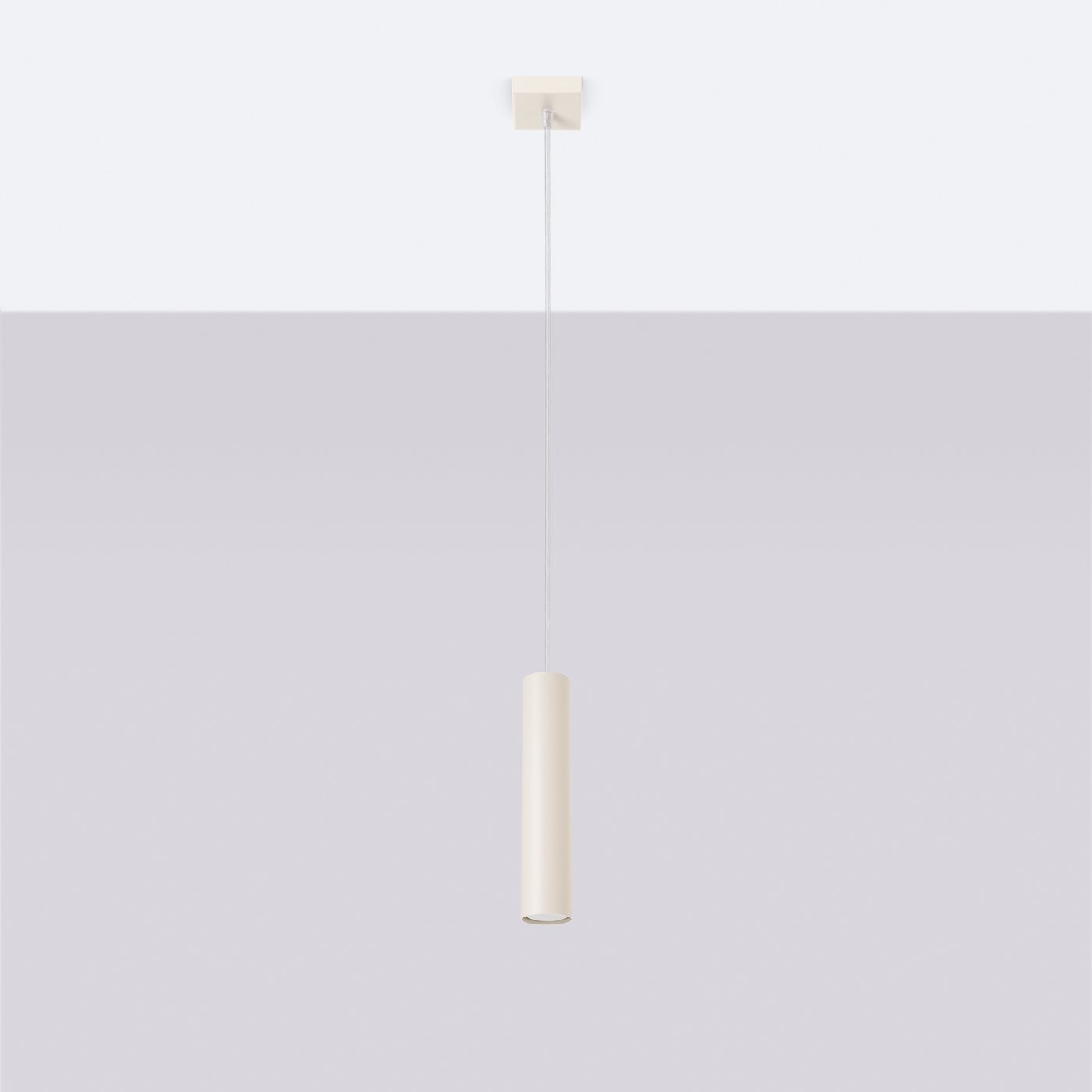 Lampa wisząca TORIS 1 beżowa LED 4000K - 8x8x118cm Sollux