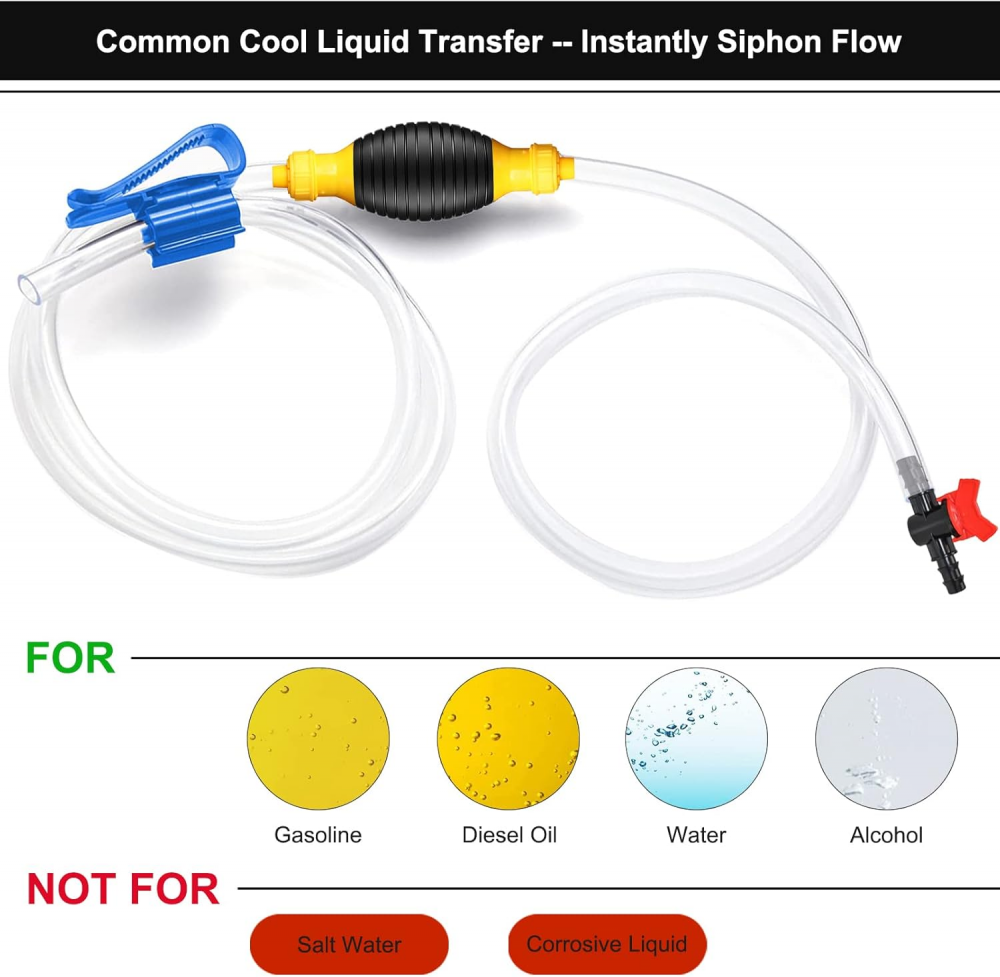 Pompe Manuelle De Transfert De Carburant De Tuyau D'aspiration De Main