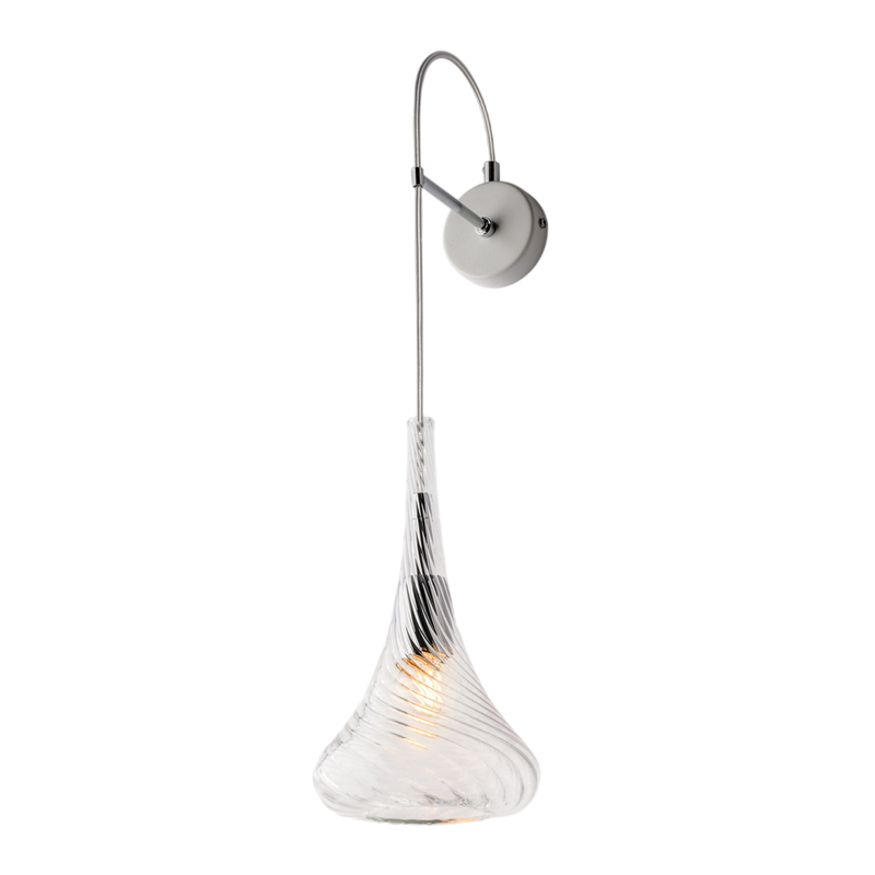 Kinkiet Nemesis Iron z przezroczystym szkłem Pyrex 1 światło .14 P.21 BL280-AP1-TR