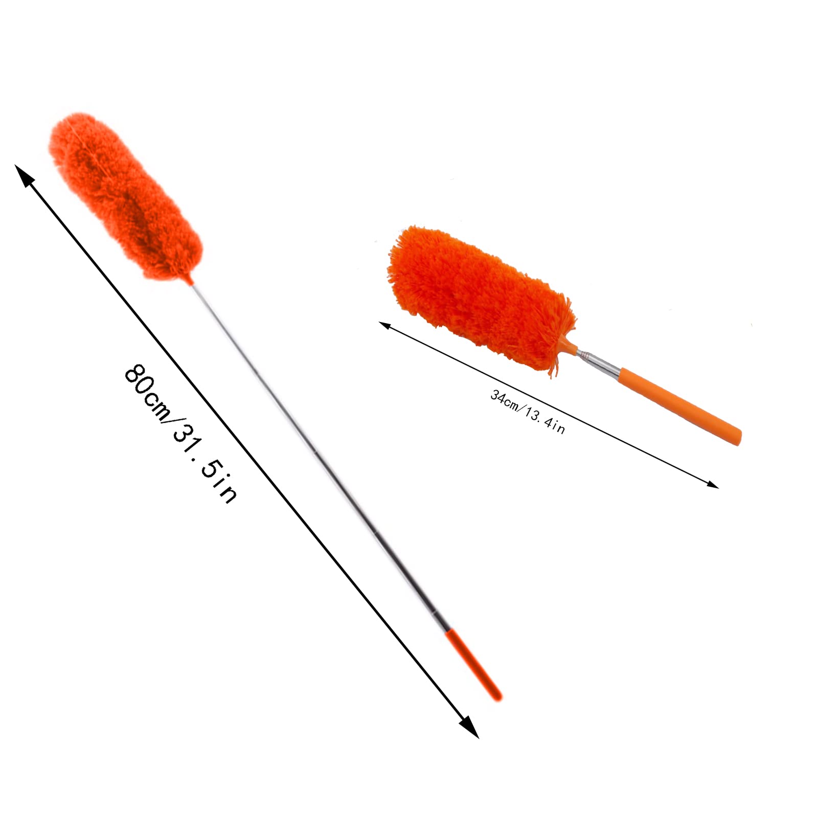 3 pièces Duster de Microfibres,Plumeau Poussière Lavable Bendables Brosse à Poussière avec Poteau Extensible pour la Maison Le Bureau et - 2