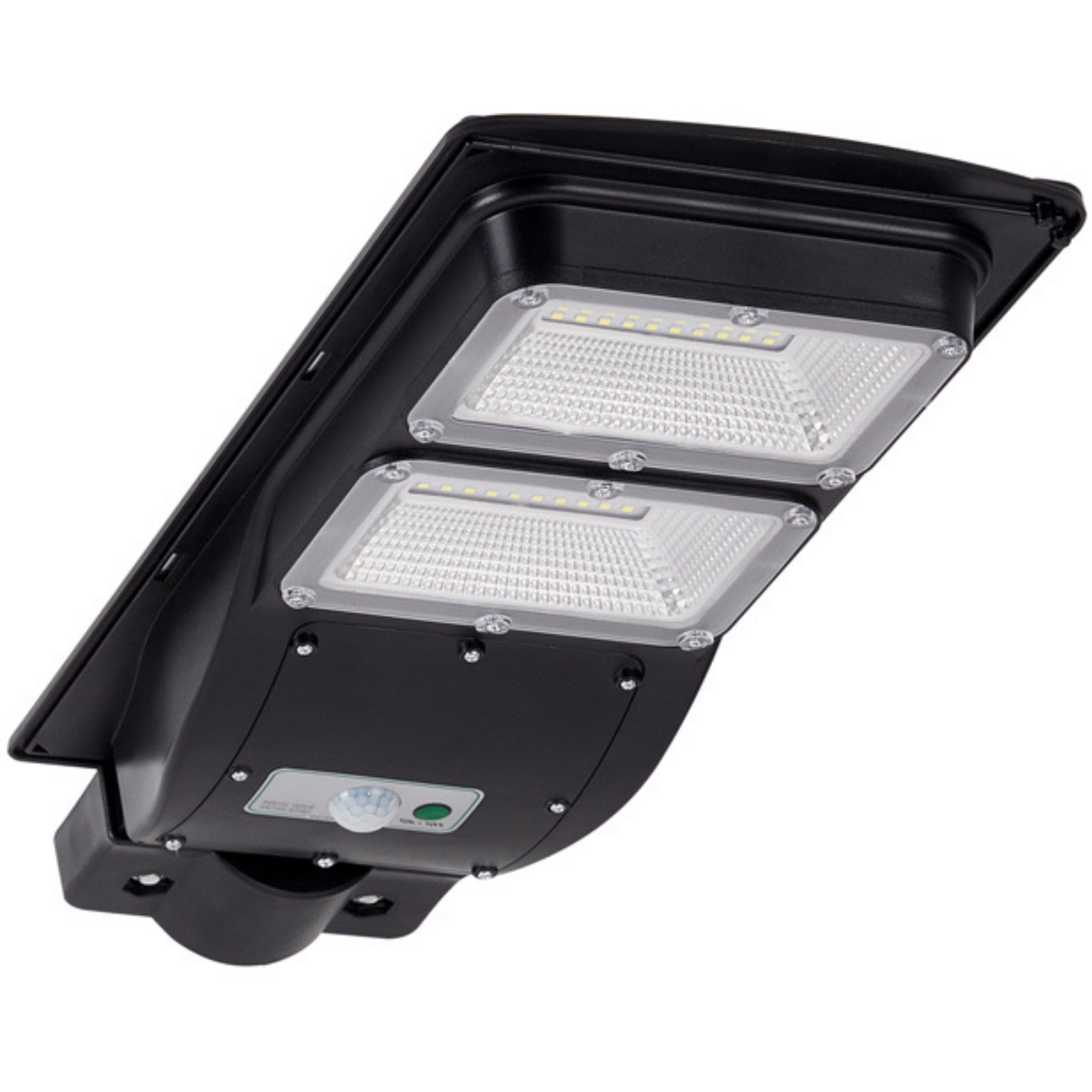 Lampa uliczna solarna Street czarna LED 6W 6000K 650lm czujnik i pilot IP65 wym: 5,5 x 19 x 47 cm tworzywo sztuczne Polux