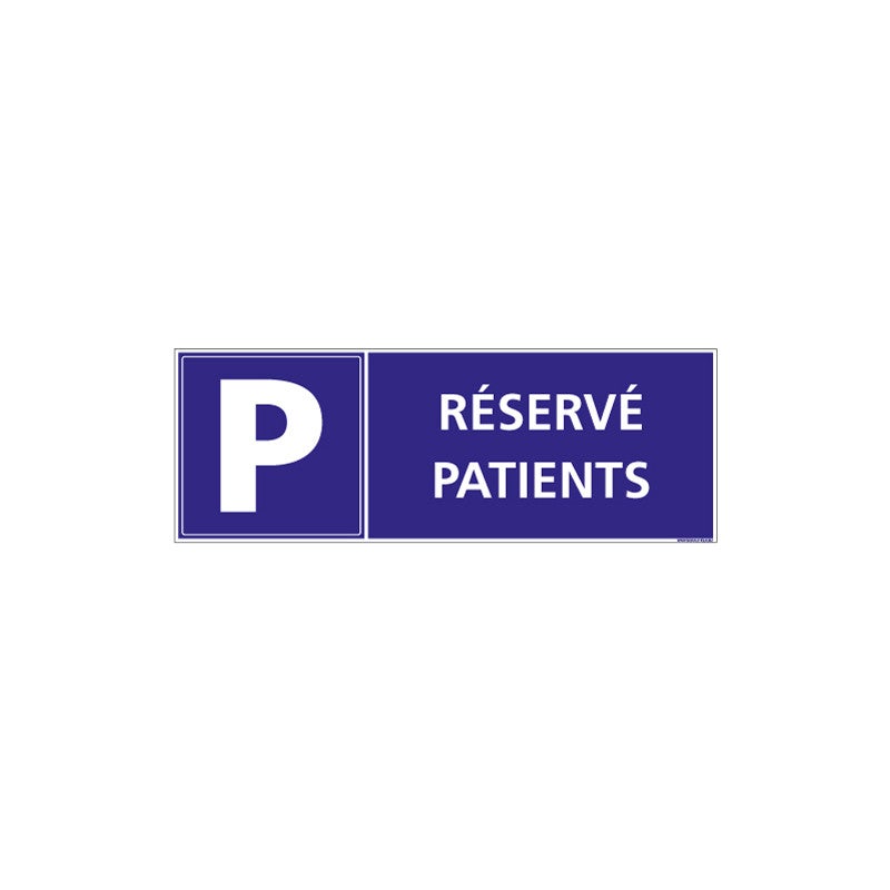 PANNEAU RESERVE AUX PATIENTS (G1299) 980 x 350 mm Matière PVC | Leroy ...