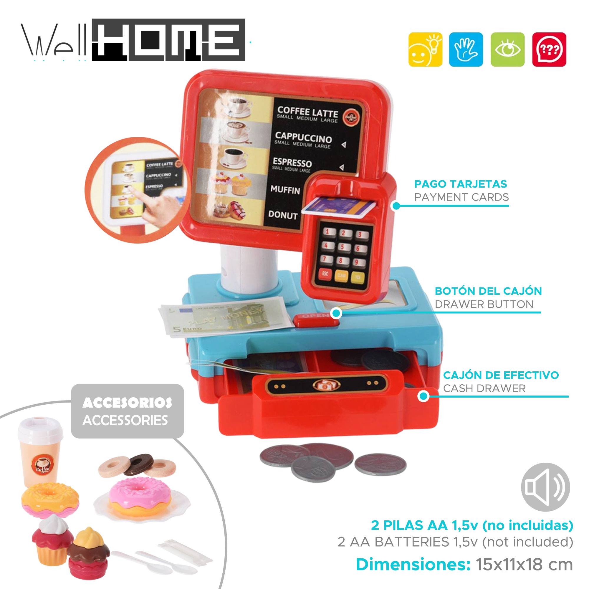 Cassa Supermercato Giocattolo In Legno Registratore Di Cassa