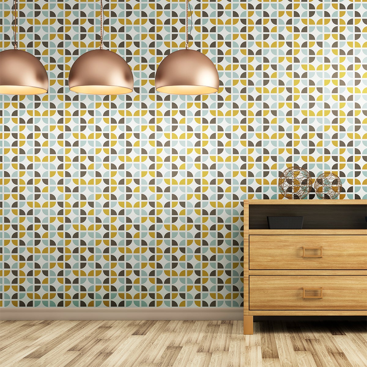 Vinilo papel pintado escandinavo malmo - adhesivo de pared - revestimiento sticker mural decorativo - 50x50cm