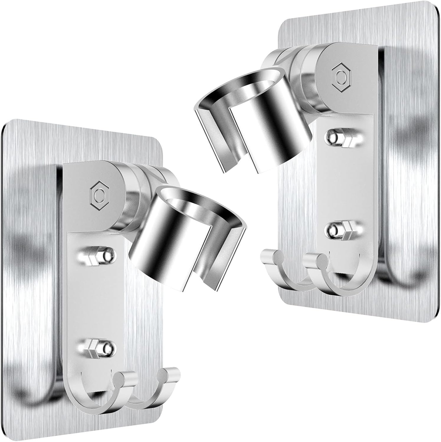 Soporte de ducha ajustable con gancho, soporte universal para barras de ducha de 16-27 mm