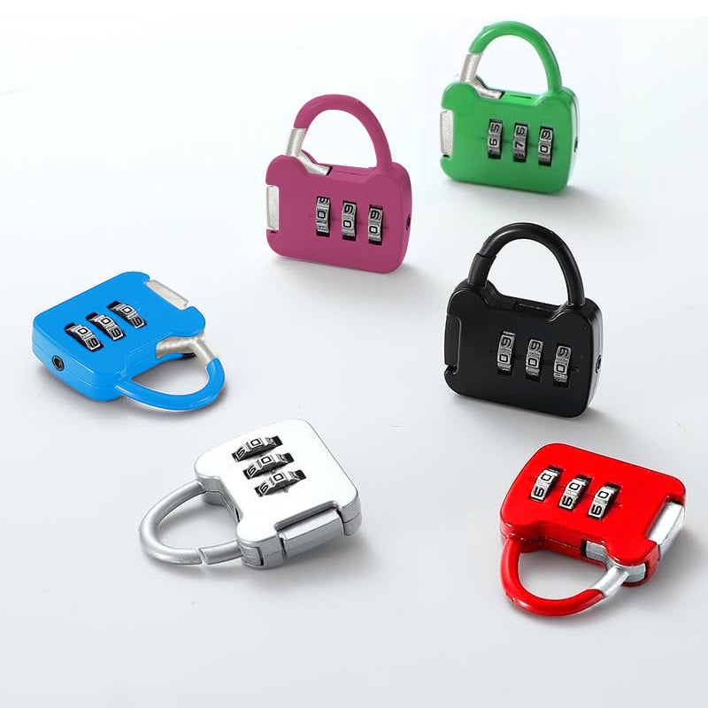 Cadenas Casier Lot De 2 Mini Cadenas à Clés Pour Valise, Casier, Sac à Dos - Colorés - Compact 23x18mm Cadenas Mini Valise