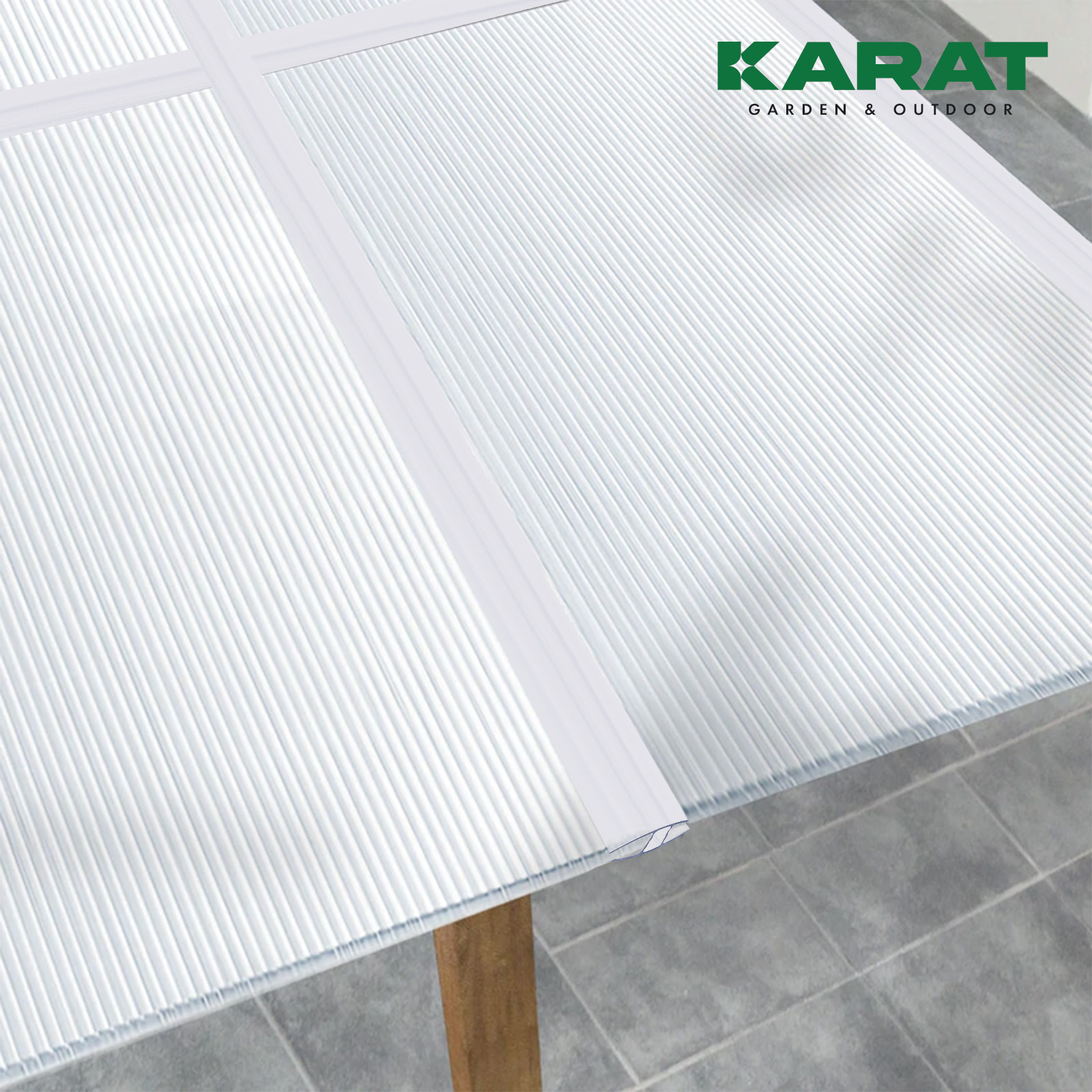 Connecteur pour plaques alvéolaires En polycarbonate Profilé en H 4 mm 121 cm de longueur - 2