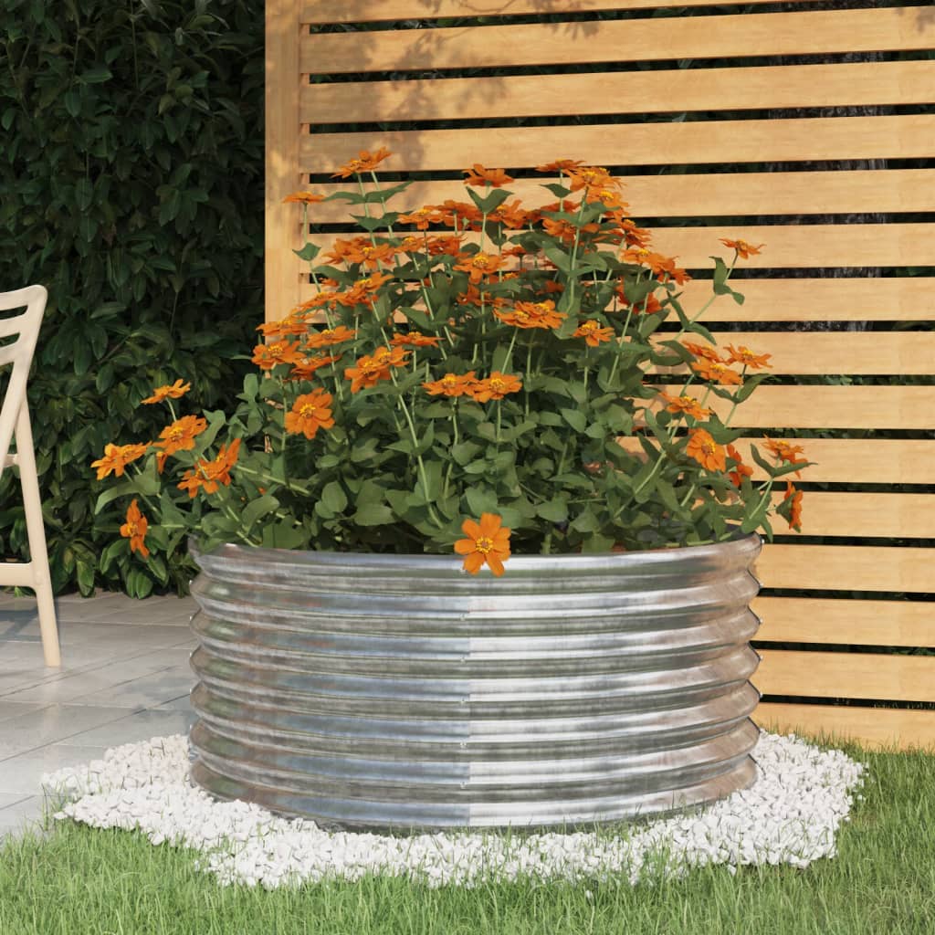 VidaXL Letto Rialzato Da Giardino 175x100x36 Cm – Acciaio Verniciato Antracite – Fioriera Rettangolare