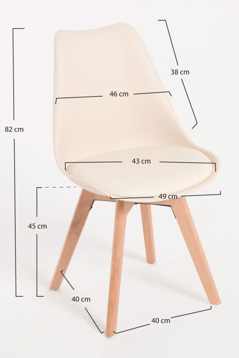 Regalos Miguel - Packs Sillas Comedor - Pack 4 Sillas Synk Basic - Crema - 3