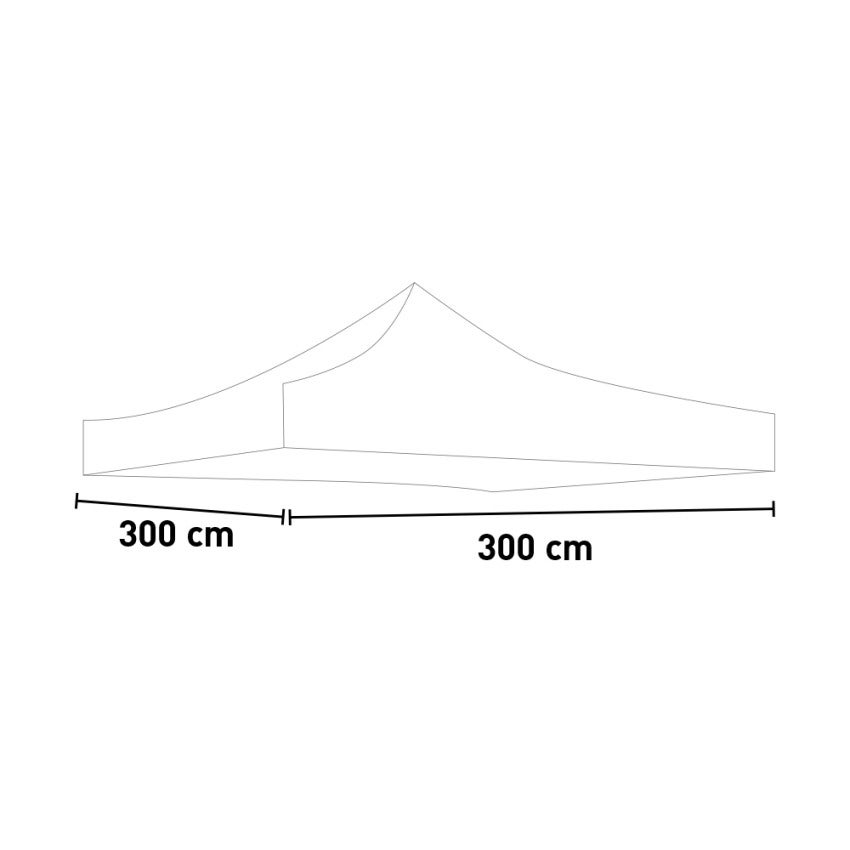 Couverture de toit étanche blanche 3x3 pour remplacement de gazebo pliable - 3