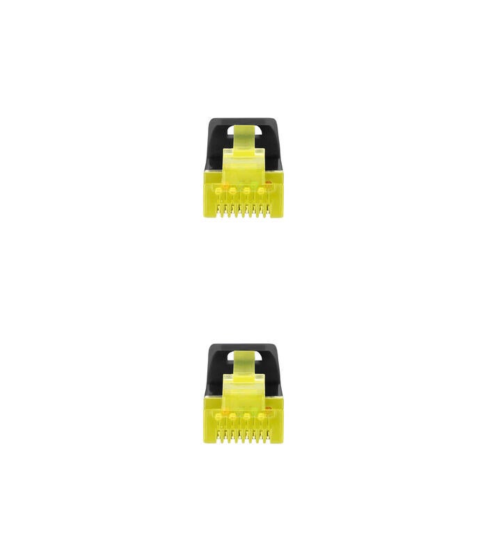 Cabo de rede nanocable patch cord rj45 lszh cat.6a sstp awg26, preto, 2 ...