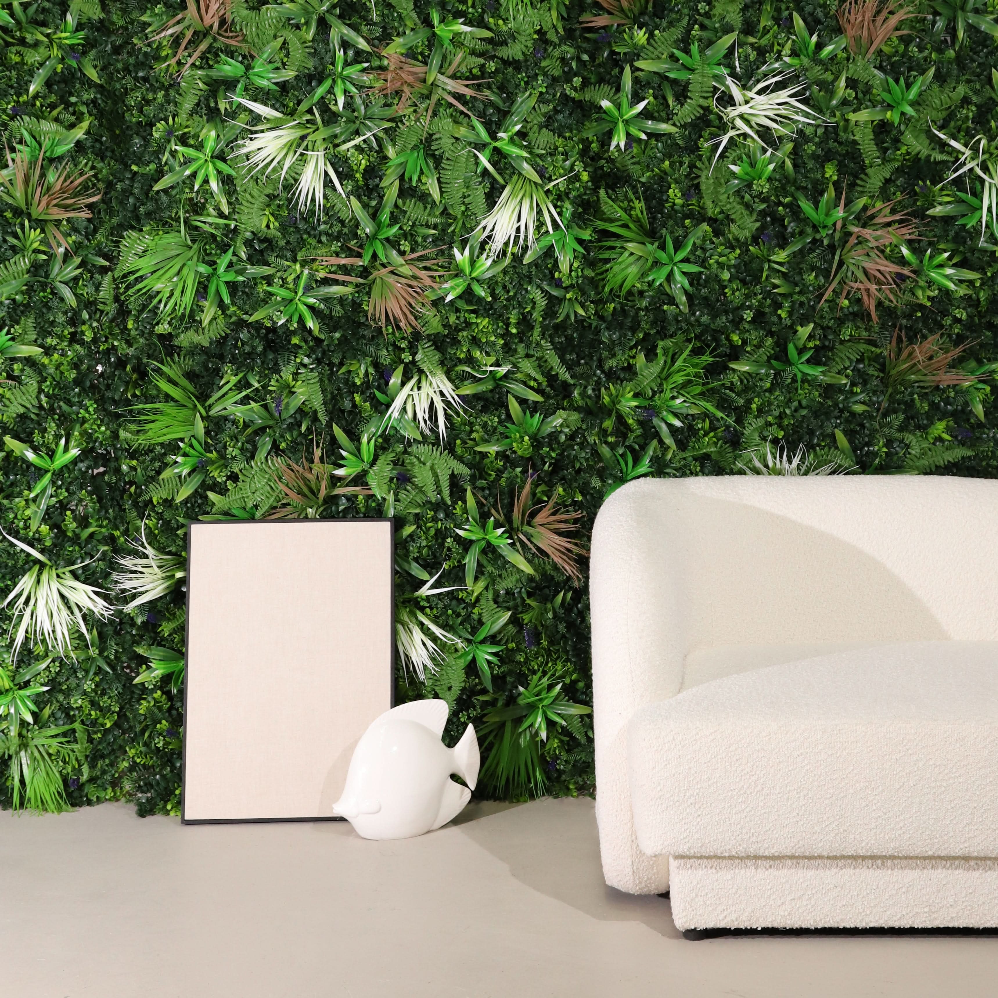 Giardino verticale artificiale Estrellado Verde, blanco y morado 100 x 100 cm | Naturing Monde - Per interni ed esterni - Materiale HDPE - 2