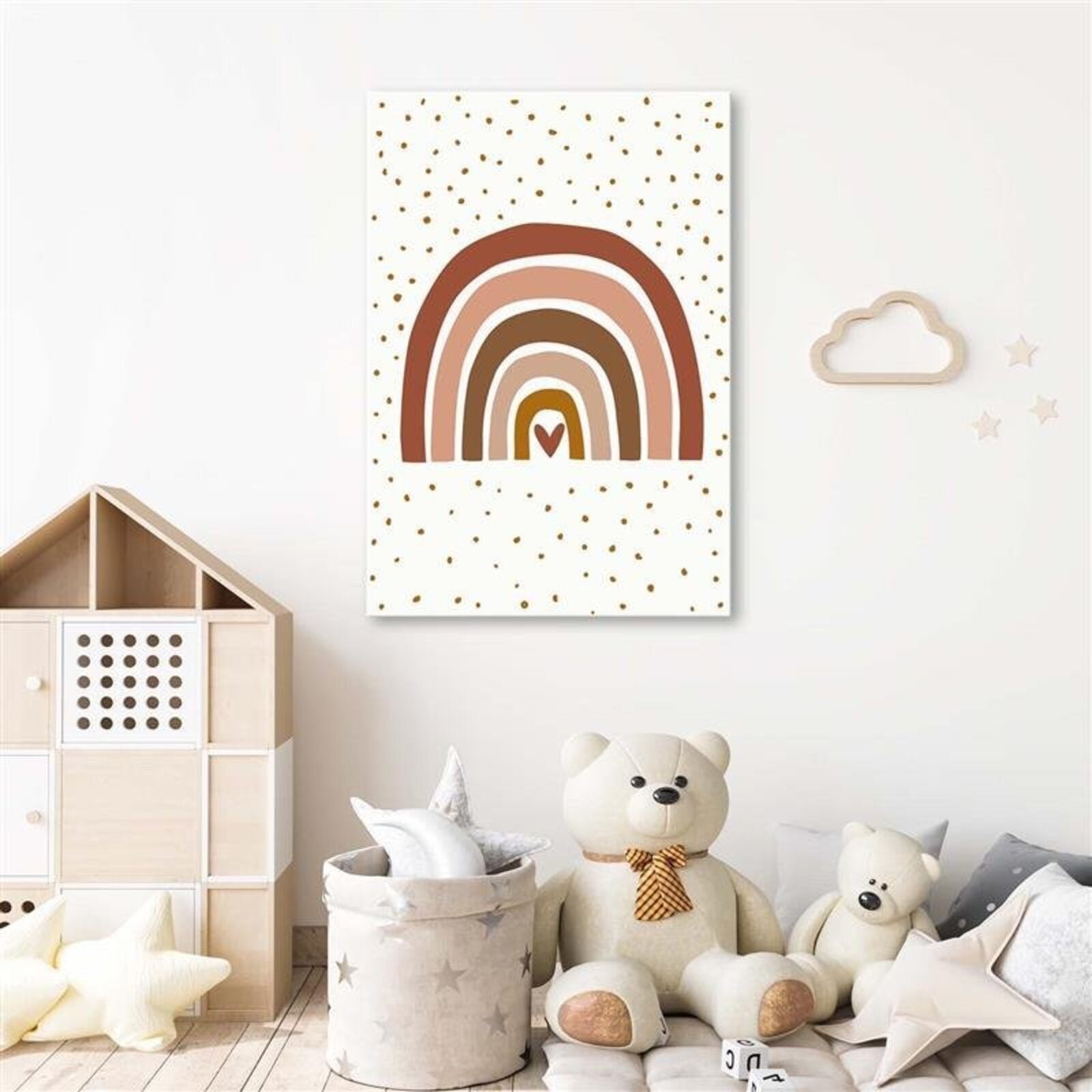 Tableau arc en ciel rose - 40 x 50 cm - 2