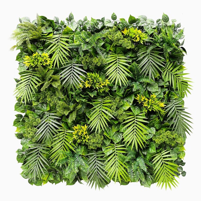 Mur vegetal artificiel Exotik plaque de 1mx1m décoration tropicale