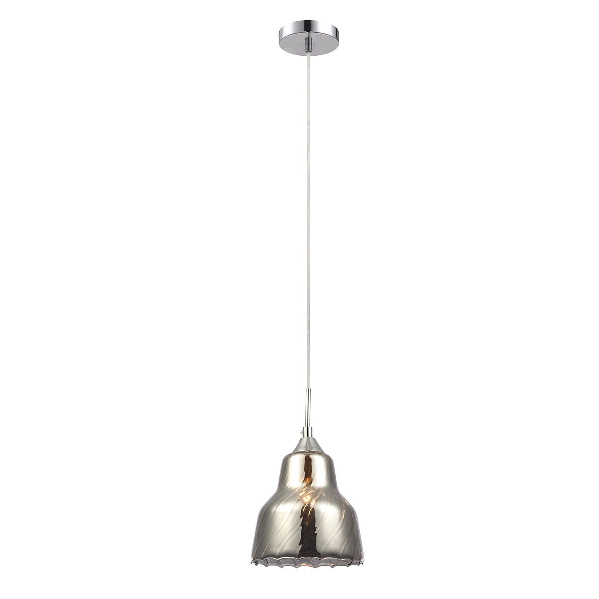 Lampa wisząca Slizza chromowana 1xE14x40W nowoczesna wym: 100 x 16 x 16 cm szkło Italux