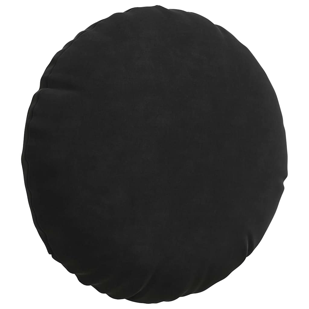 Cojines de asiento de 2 piezas de terciopelo negro, Ø 30 × 13 cm - 5