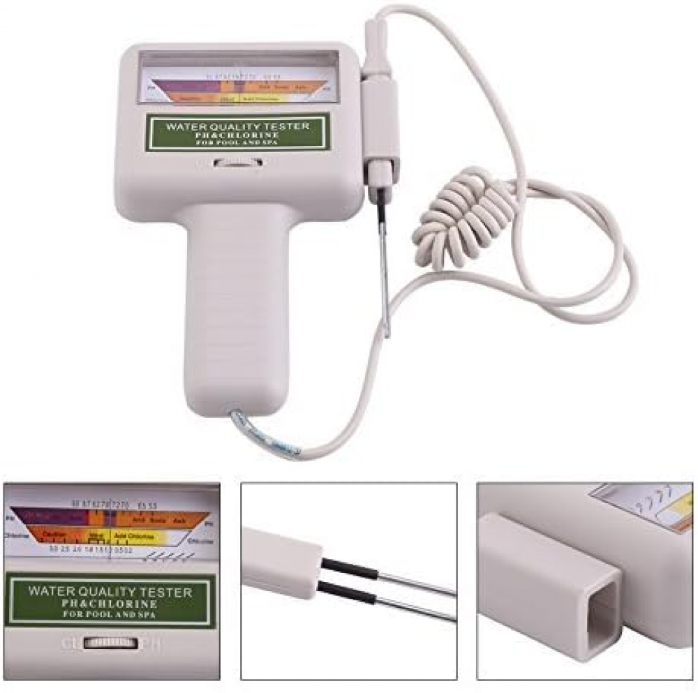 Fdit PH Testeur Automatique de Chlore PH-Mètre Analyseur de l'eau Numérique Spécialement pour Piscine Spa Aquarium - 2