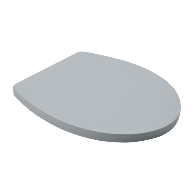 Copriwater con chiusura rallentata in polipropilene grigio SENSEA Easy