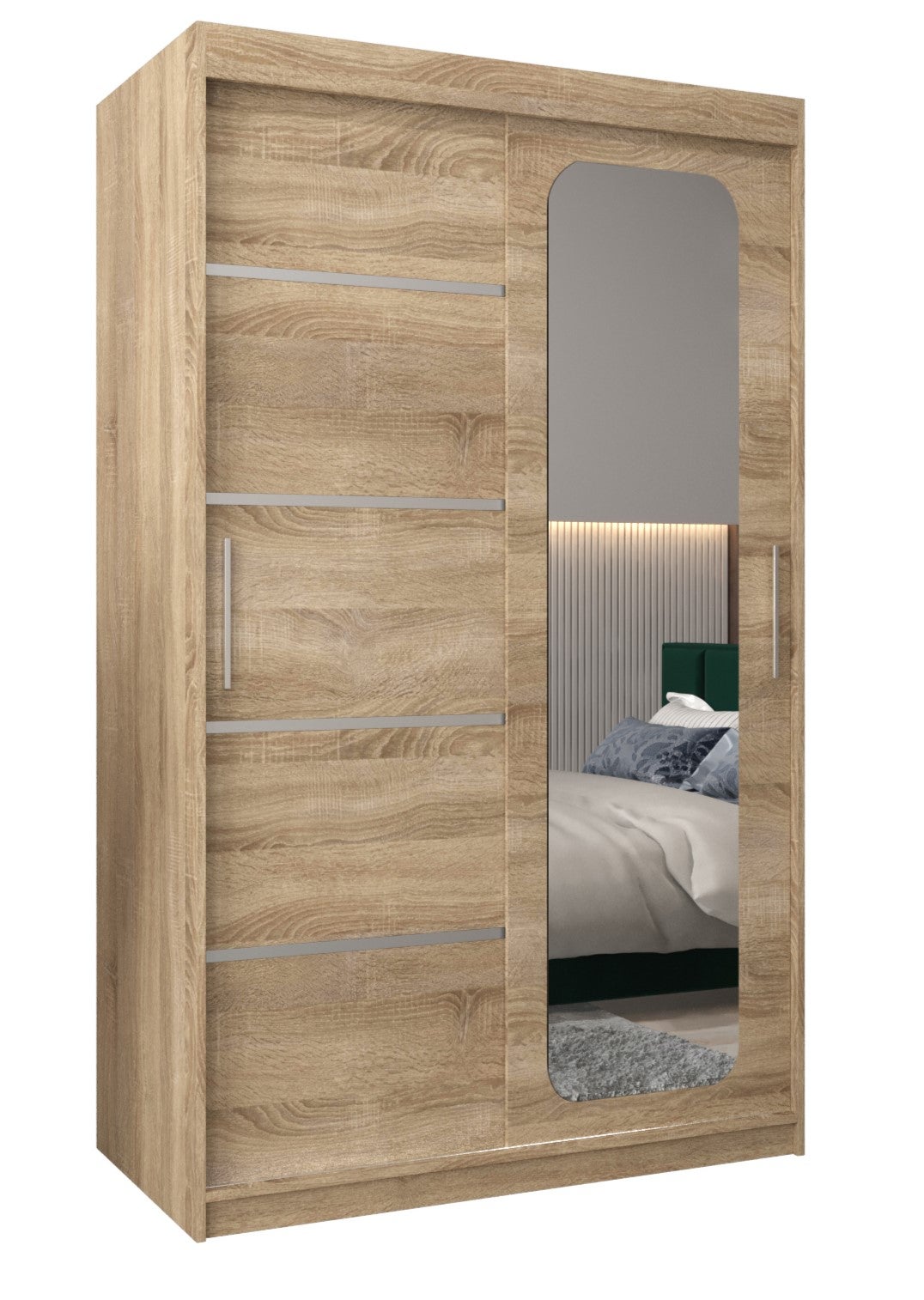 Szafa przesuwna garderoba PROMO V2 120 x 62 x 200 cm Sonoma - Abiks Meble