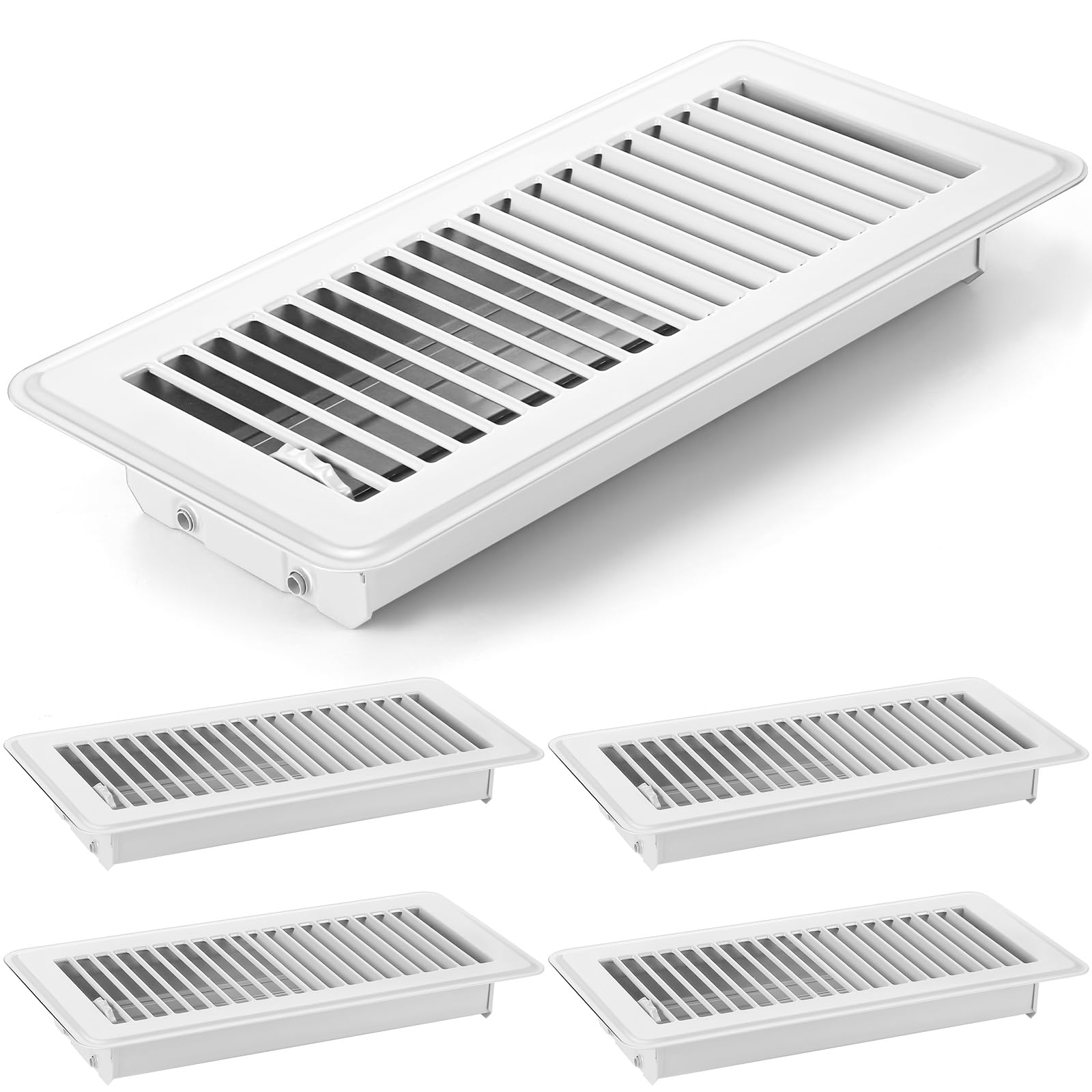 Couvercles D'aération Magnétiques Ronds 6,5 Pouces – Lot De 4 Pour Bouches D'aération Sol/mur/plafond – Isolation Thermique Et Anti-poussière