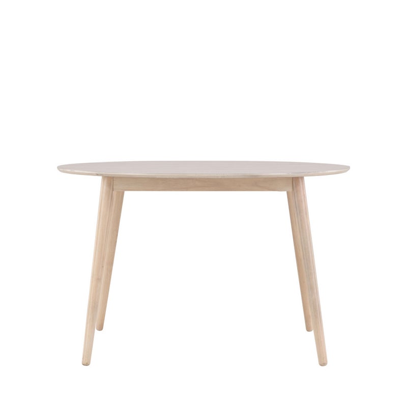 Flora stół do jadalni Ø120cm whitewash.