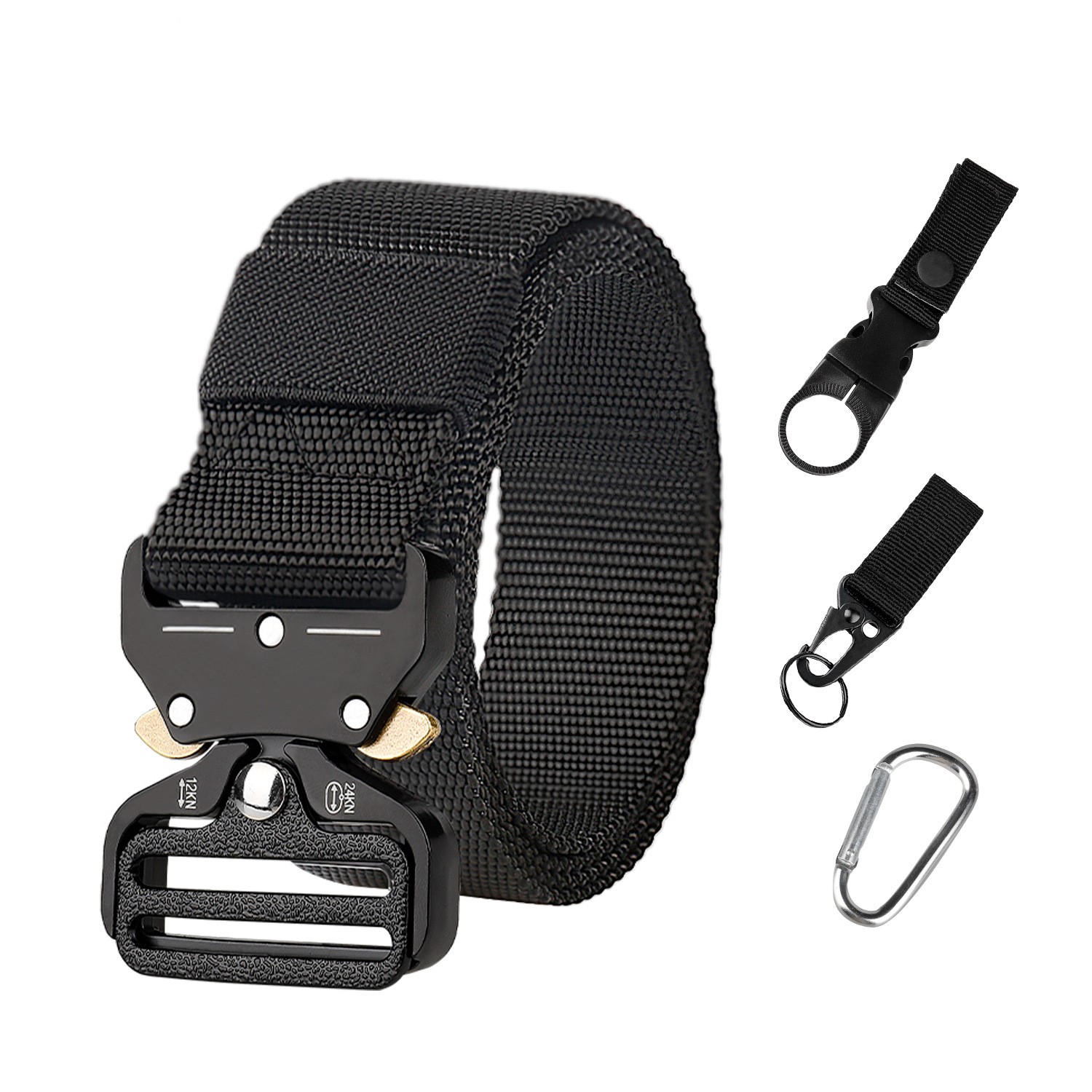 Ceinture tactique de style militaire avec boucles Black S Leroy Merlin