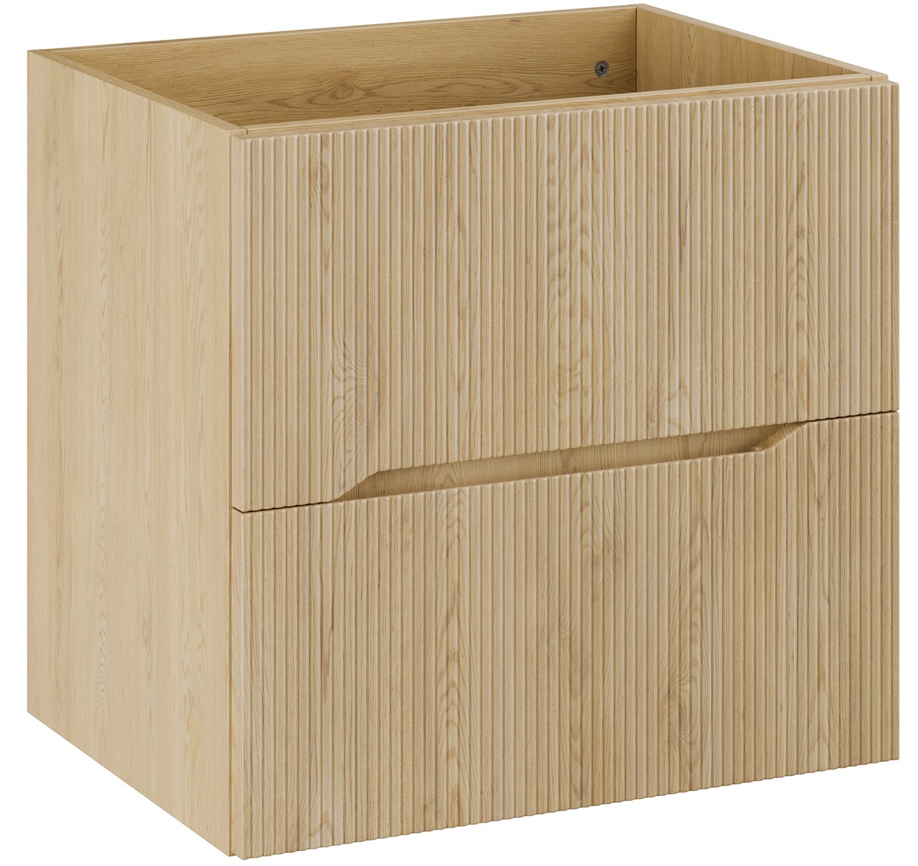 Szafka łazienkowa Nordic Cremona 60 cm wisząca z frezowanym frontem dąb