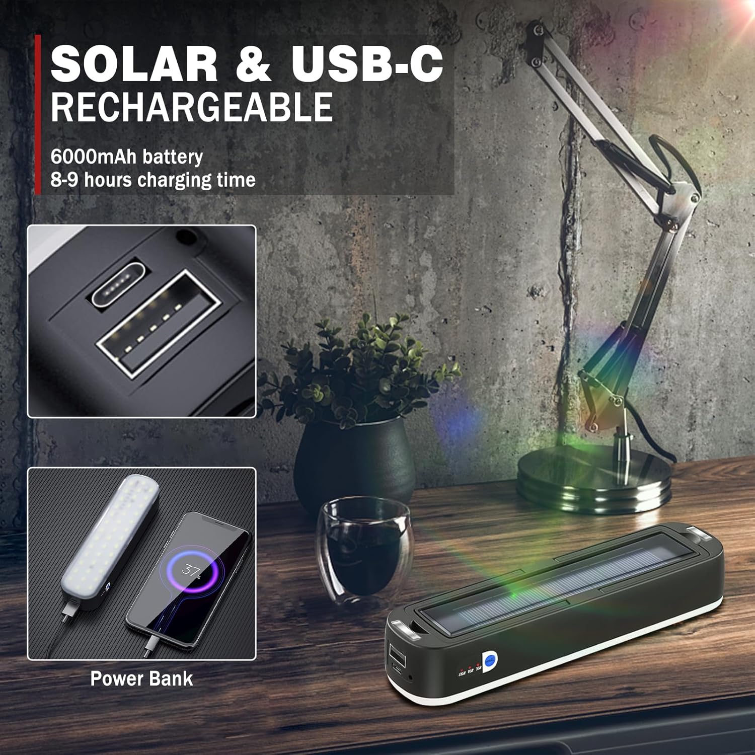1 Confezione Di Luci Solari A Stringa A Led A Energia Solare Con Cristalli Mappa Del Mondo Con 20 Lampadine Led Da 5m/16ft, Luci Esterne Impermeabili Con 8 Modalà Di Illuminazione Per Decorazione Di