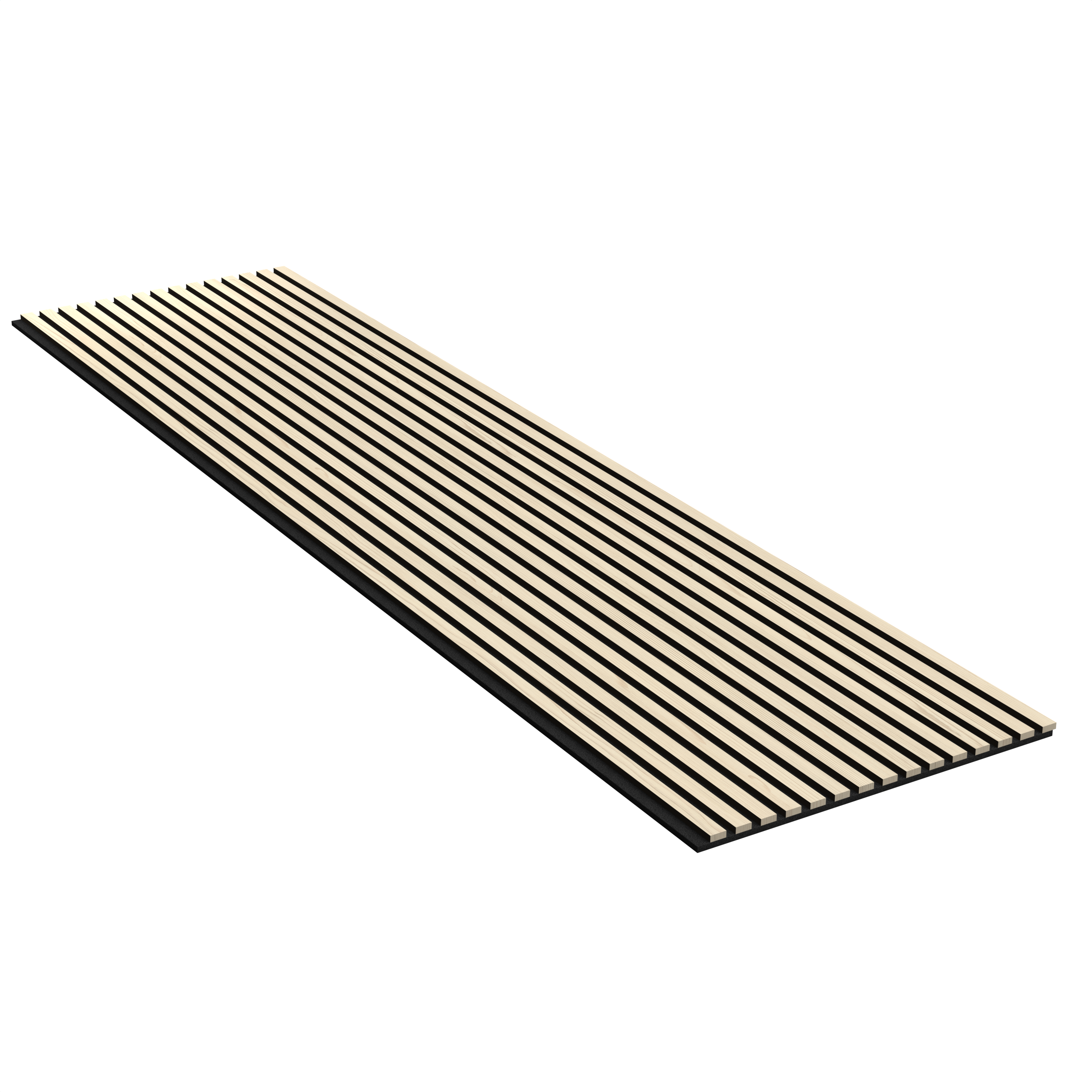 Lot 5 pièces Panneau Acoustique - Chêne Clair - Feutrine Noir - 240x60cm - 7