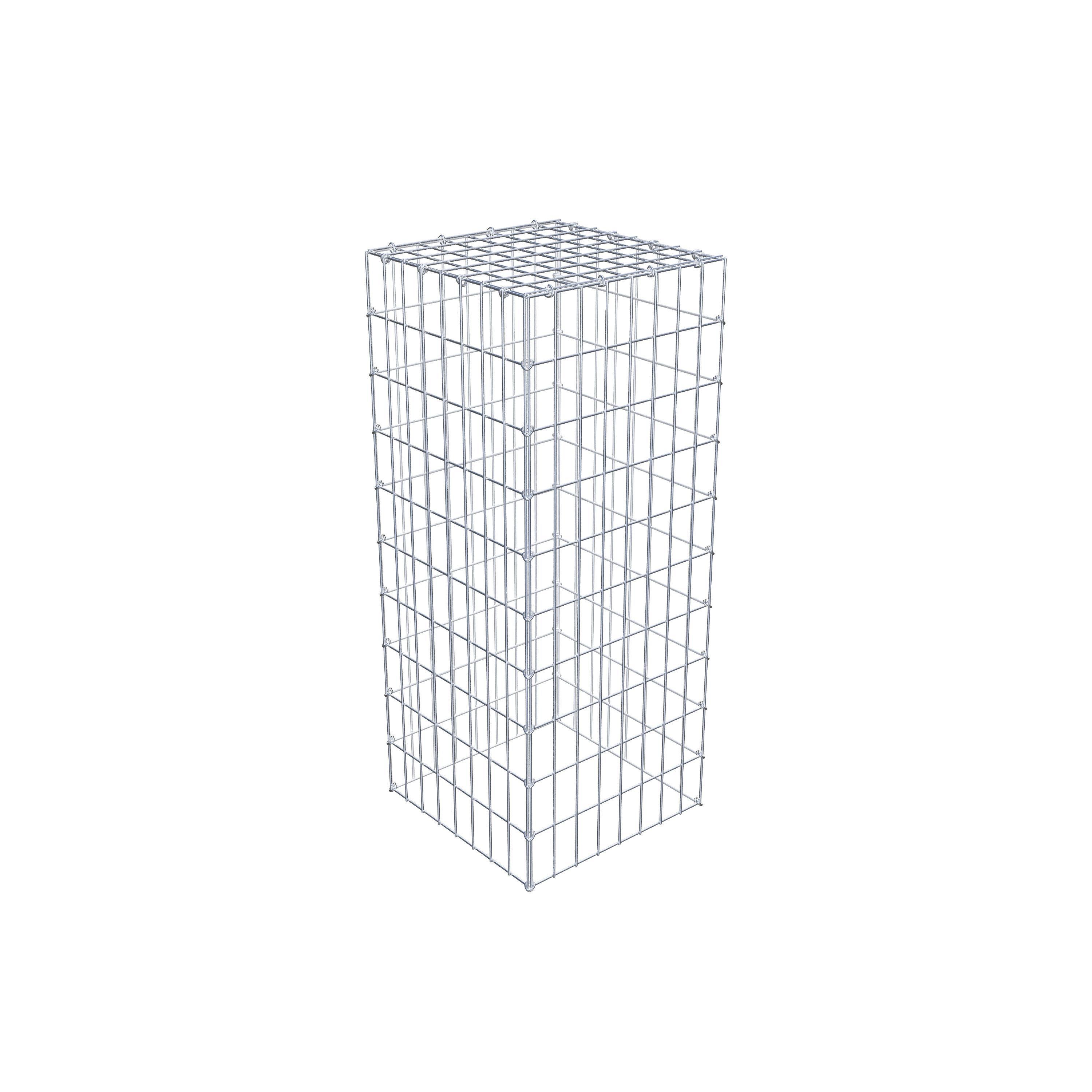 Gavión para apilar en acero galvanizado 100x40x40cm (LxAxP), malla 5 x 10cm, Anillo en C, sin rejilla inferior - 3