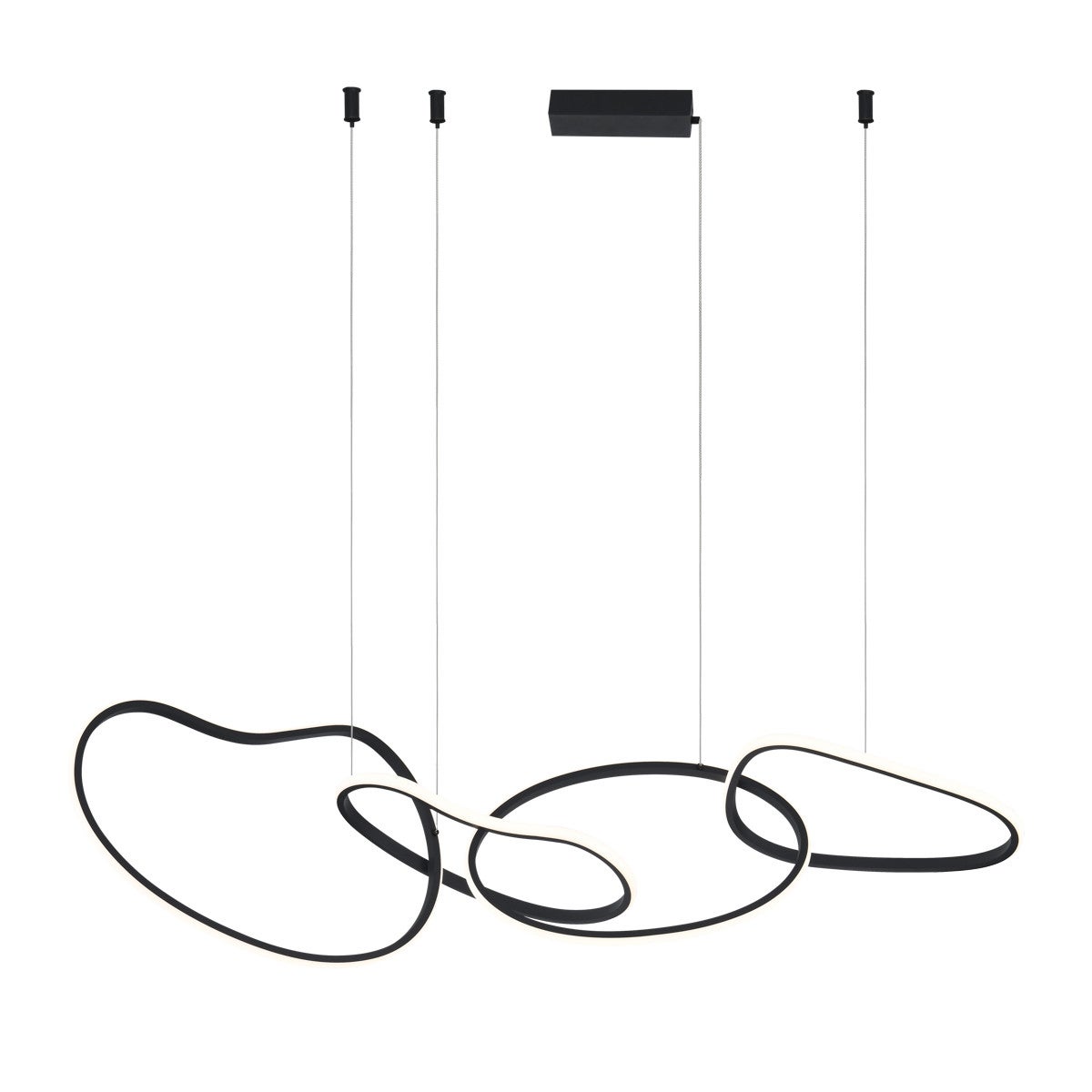 Lampa wisząca FONTE LED 60W Odcienie bieli 5300lm czarna wym: 150 x 130 x 38 cm Italux