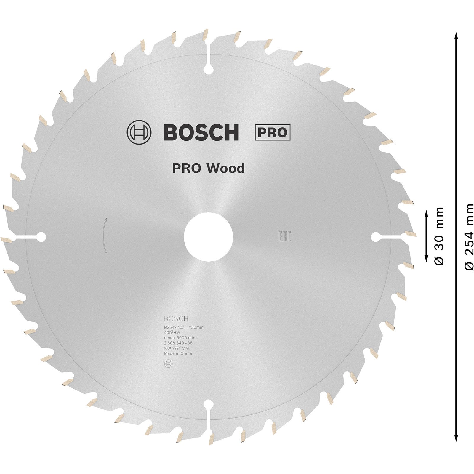 Tarcza do piły tarczowej Bosch Premium 254 mm 40 zębów z węglikiem - 5