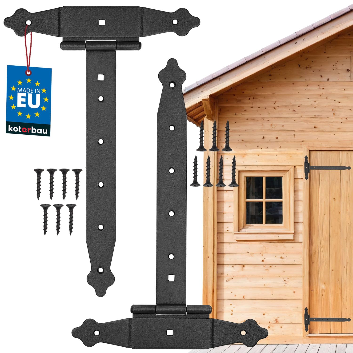 2x zawias altanowy krzyżowy bramowy okiennic 300mm - KOTARBAU