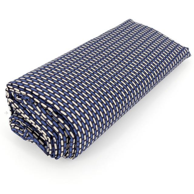 Drap housse imprimé 80x200 cm bonnet 30 cm satin de coton ENZO bleu