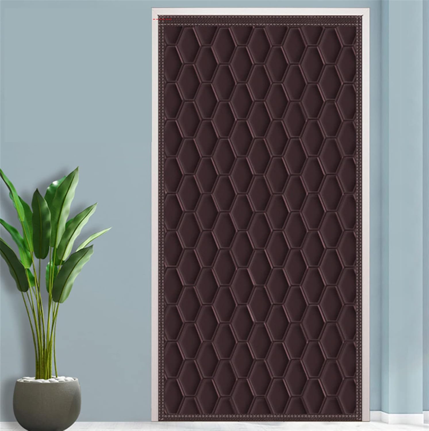 Rideau De Porte Magnétique Isolant Thermique 130x205 Cm - Fermeture Automatique, Matériau EVA - Pour Cuisine, Entrée, Couloir, Garage
