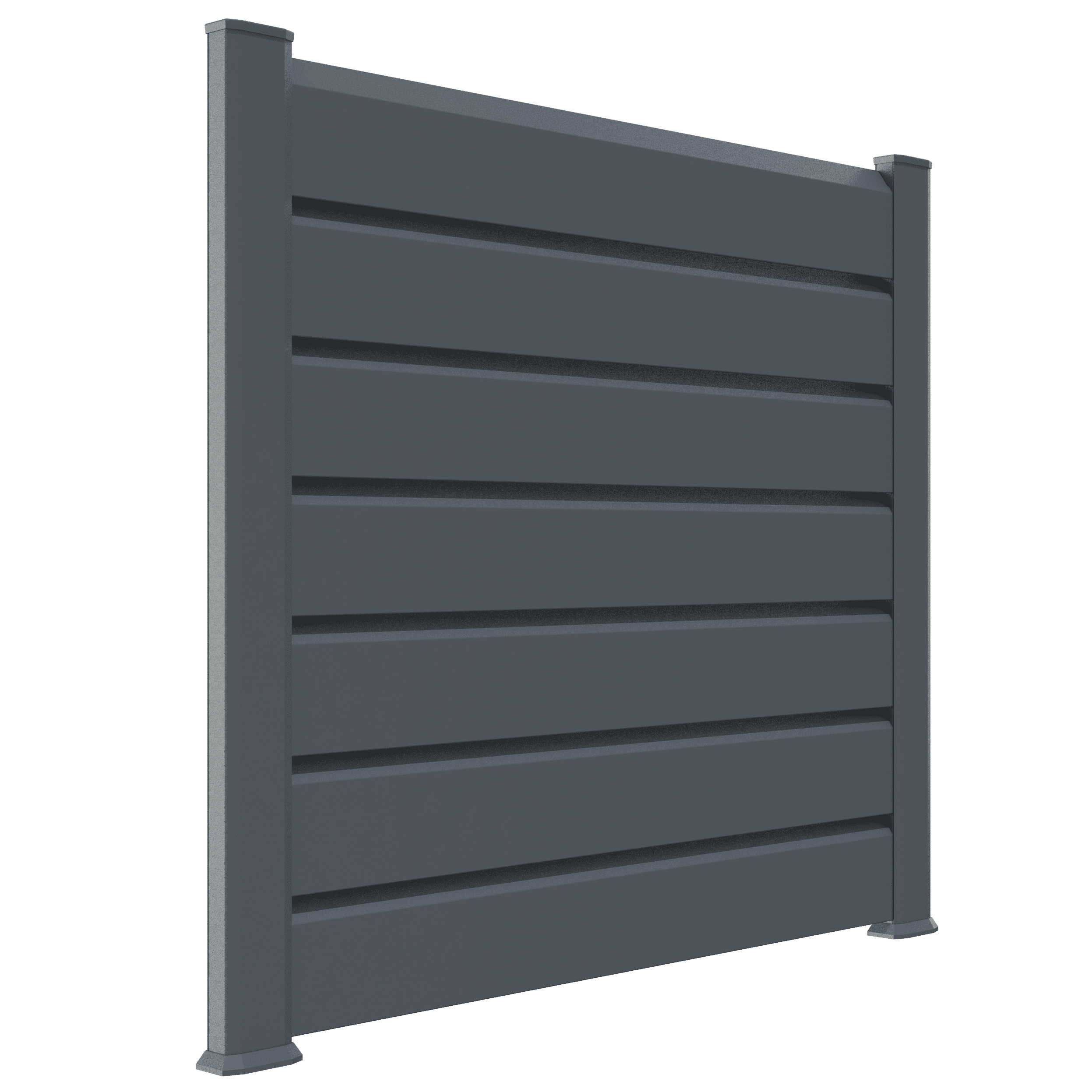 KIT DEPART CLOTURE PVC 7016 Long. 1M50 Haut. 1M30 - idéale pour jardin, balcon et terrasse - coupe-vent - brise vue occultant. - 4