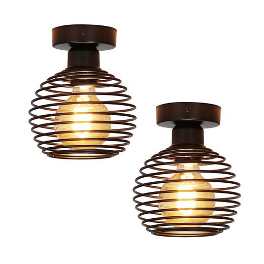 ZMH Lampa sufitowa - 2 oprawki E27 maks. 40 W Lampa sufitowa do przedpokoju, sypialni, kuchni