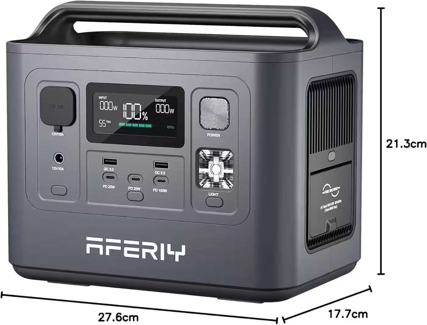 Station d’énergie portable AFERIY P210 – 2400W 2048Wh – Générateur solaire haute capacité pour camping, extérieur, urgence - 3
