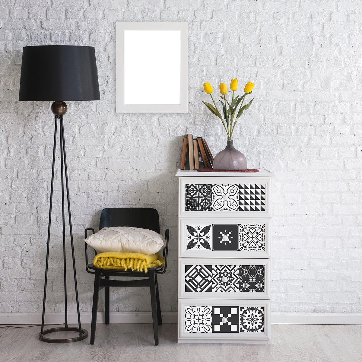 24 adesivi piastrelle di cemento mobili alisonia - Sticker adesivo - adesivi murali - 24stickers10x10cm - 3