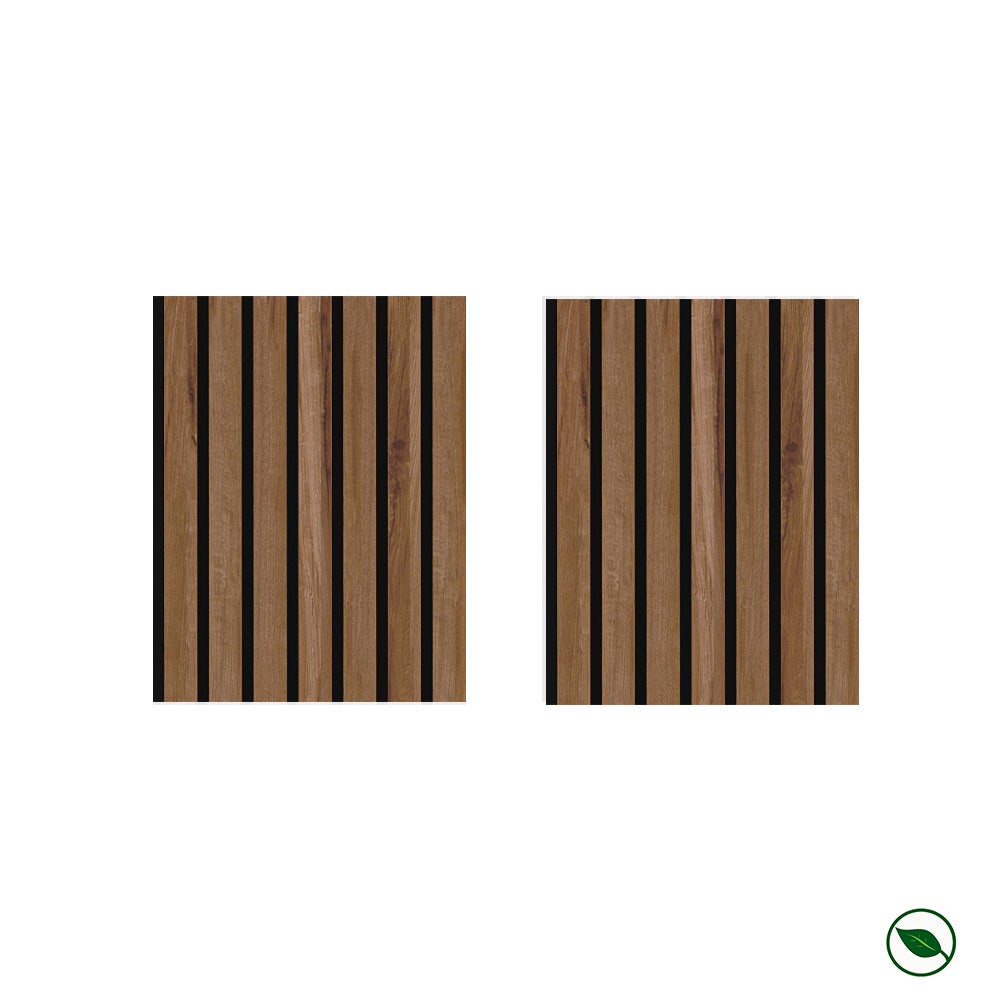 Lot de 2 demi-panneaux mural décoratif lamelles MDF castle OAK 1250 x 287 x 20 mm-0,72 M2 PEFC 70% - 4