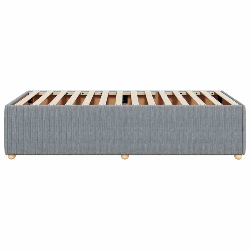 Cadre de lit sans matelas, en tissu, gris clair, pour la chambre, 100 × 200 cm - 5
