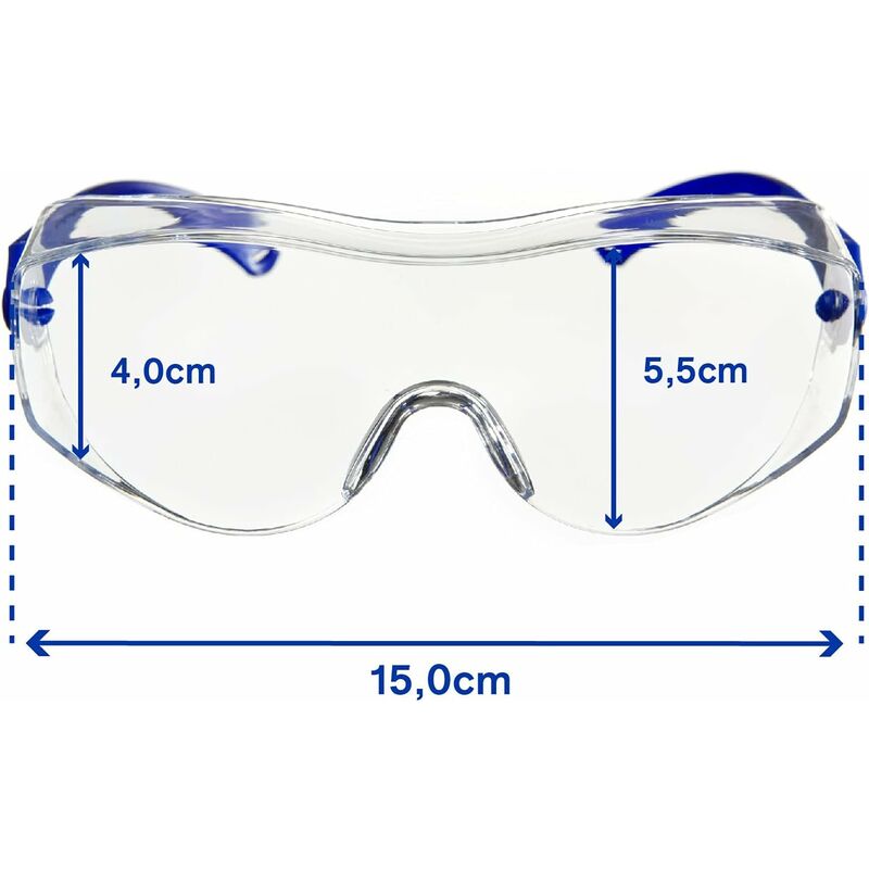 Surlunettes de Protection 1 paire de lunettes de sécurité réglables Pour l'agriculture, l'industrie et le laboratoire - 5