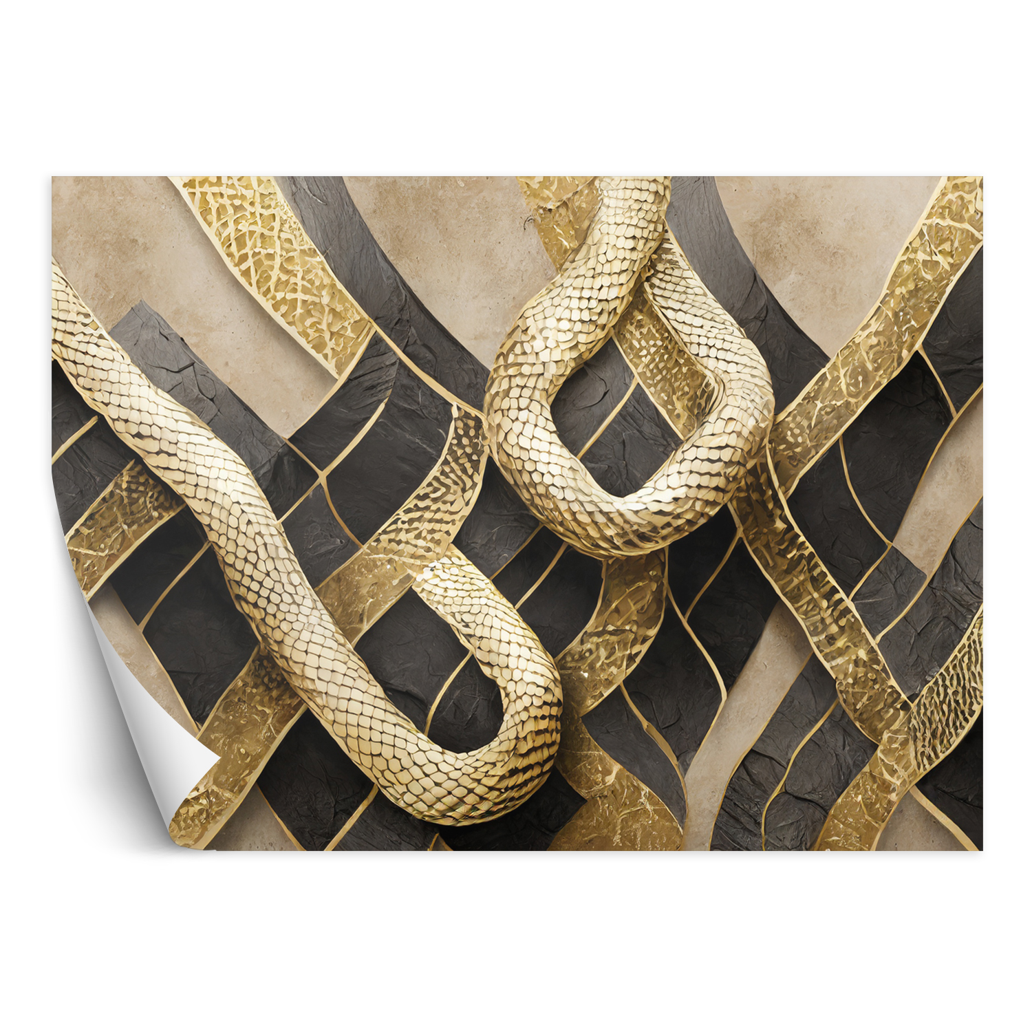 Fototapeta, Tekstura Glamour Skóra węża 250x175