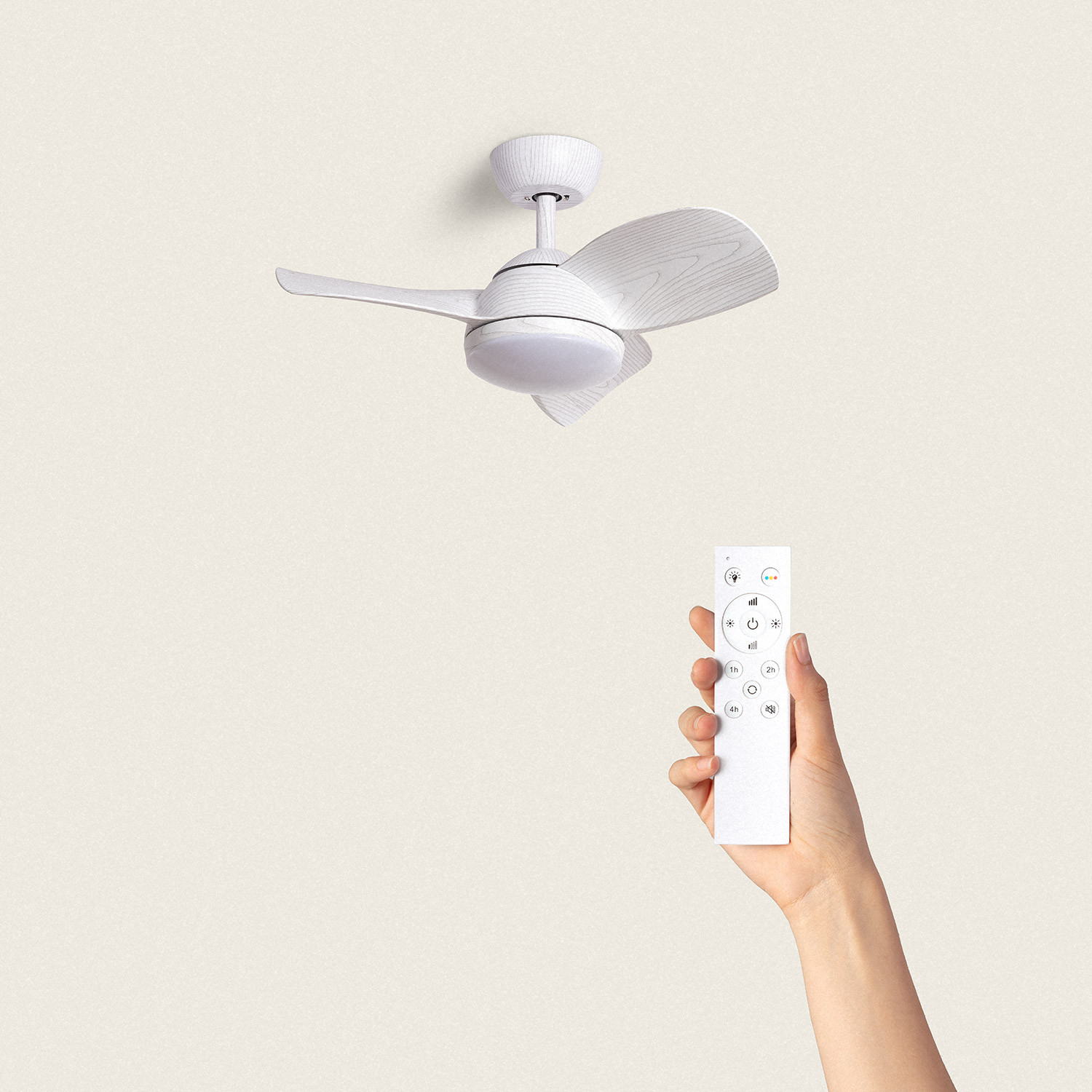 Ventilatore silenzioso da soffitto con luce 33/50 cm, con illuminazione e telecomando, 6 velocità, LED dimmerabile da 55 W, applicazione intelligente, illuminazione silenziosa e moderna per soggiorno