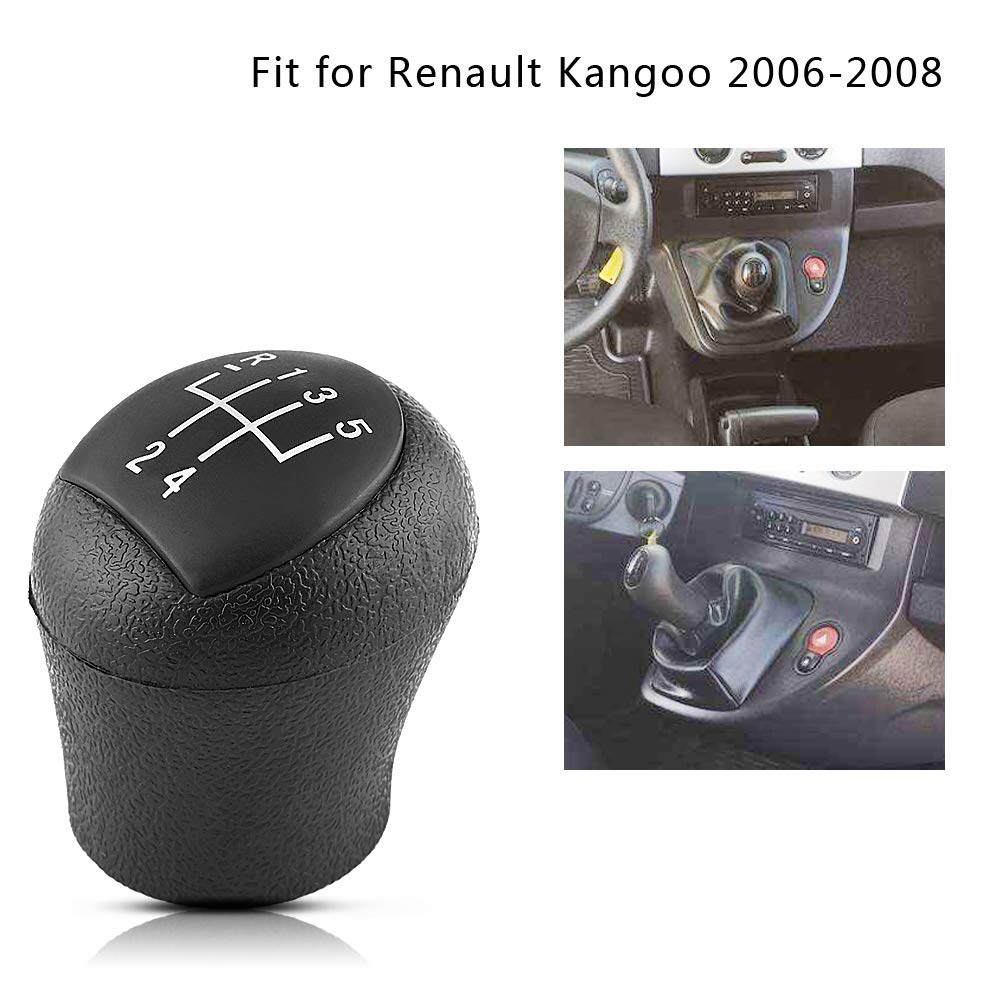Pommeau De Levier De Vitesse Chrome 6 Vitesses + Adaptateur - Pour Clio 3, Megane 2, Scénic 2, Kangoo - NEUF