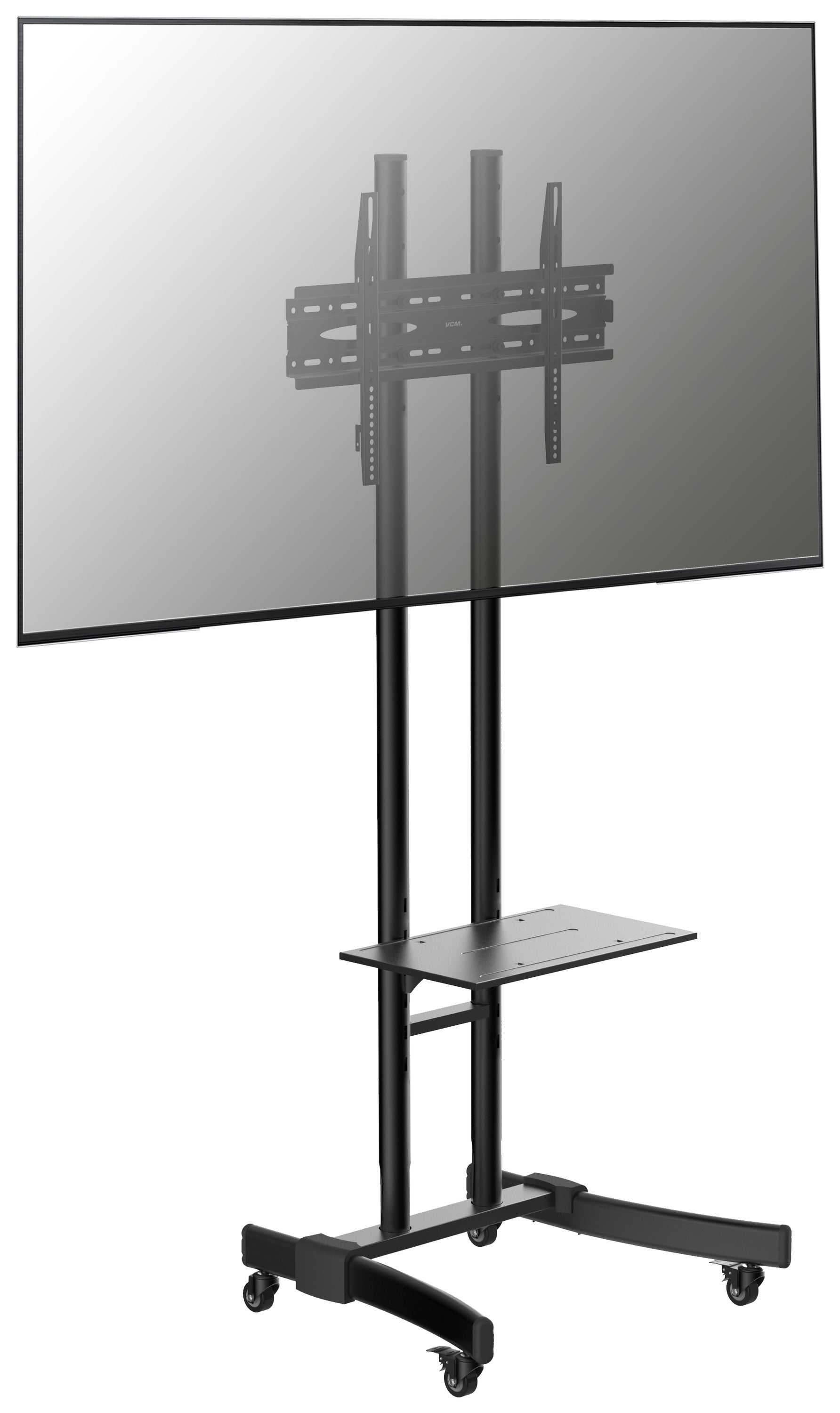 VCM Stojące stopy telewizyjne B-MS Czarny H. 190 x B. 76 x T. 66 cm