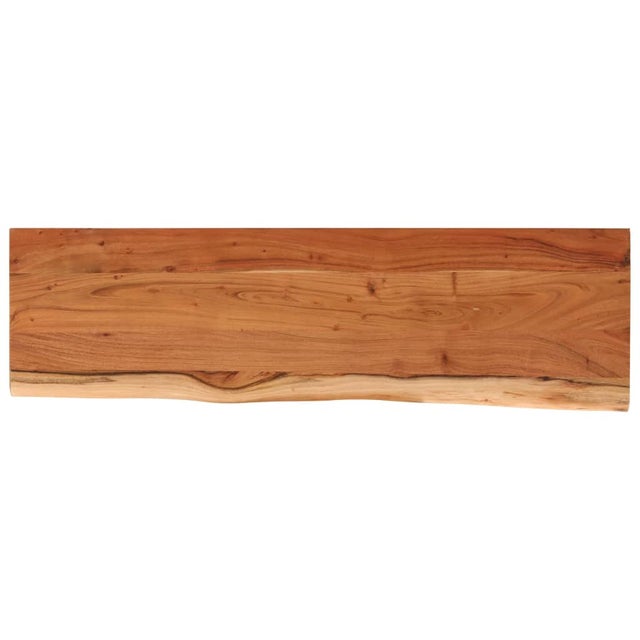 Estante pared rectangular madera acacia borde vivo 100x30x2,5cm - COMFORTXL