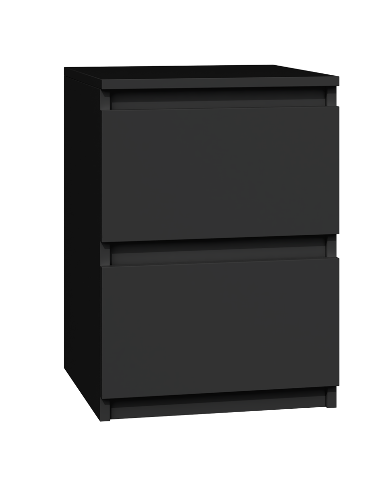 Szafka Nocna Topeshop Malwa M2 - Czarna 30x30x40 cm 1 szt.
