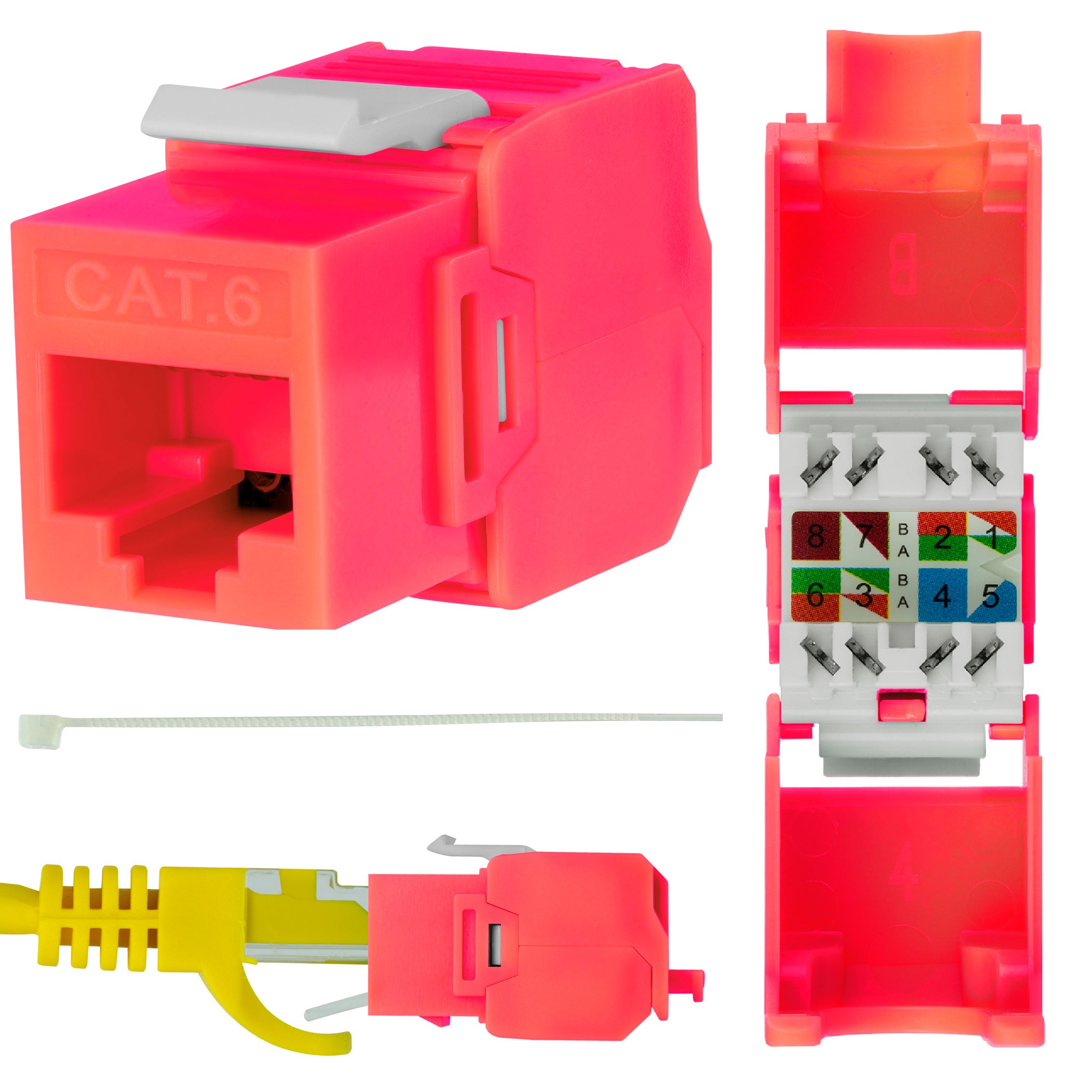 NEKU Keystone RJ45 UTP kat.6 moduł beznarzędziowy