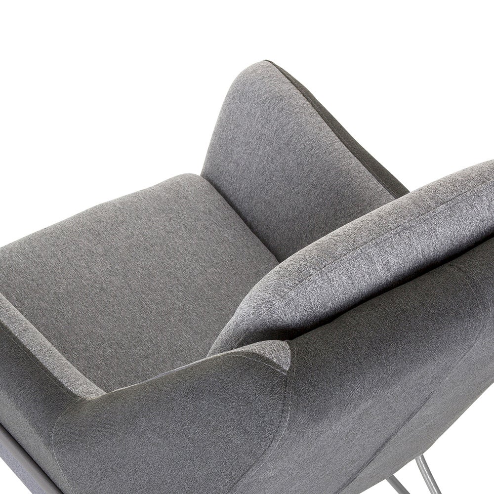 Poltrona Lounge LAGUN Struttura a slitta 1 Posto Grigio chiaro/scuro hjh OFFICE - 3